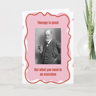 Freud Exorcism Funny Card Karte