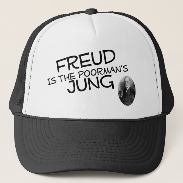 Freud ist der des Poormans Jung Truckerkappe (Vorderseite)
