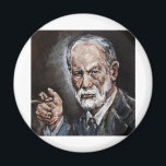 freud magnet<br><div class="desc">Sigmund Freud von einem Original Tracy Burke Ölgemälde</div>