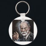 freud schlüsselanhänger<br><div class="desc">Sigmund Freud von einem Original Tracy Burke Ölgemälde</div>