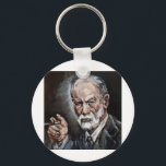 freud schlüsselanhänger<br><div class="desc">Sigmund Freud von einem Original Tracy Burke Ölgemälde</div>
