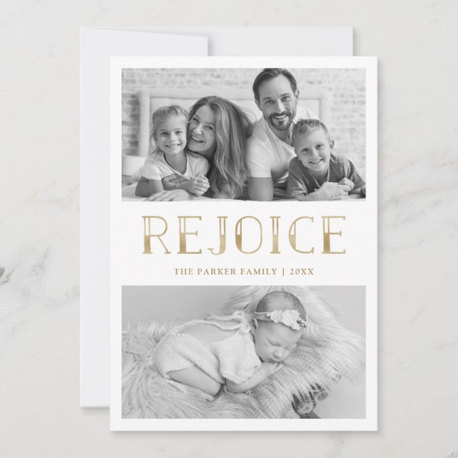 Freude am Gold | Weihnachten für mehrere Fotos (Vorderseite)