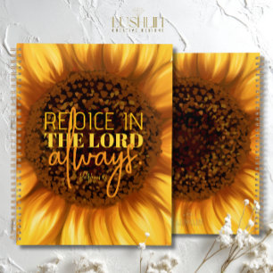 Freude am Herrn immer Phil. 4:4 Sonnenblume Planer
