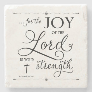 Freude am Lord - Nehemiah 8:10 Steinuntersetzer