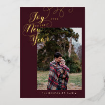 Freude am neuen Jahr | Family Foto Elegante Script