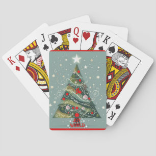 Freude am Weihnachtsbaum der Welt Spielkarten