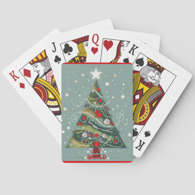 Freude am Weihnachtsbaum der Welt Spielkarten (Rückseite)