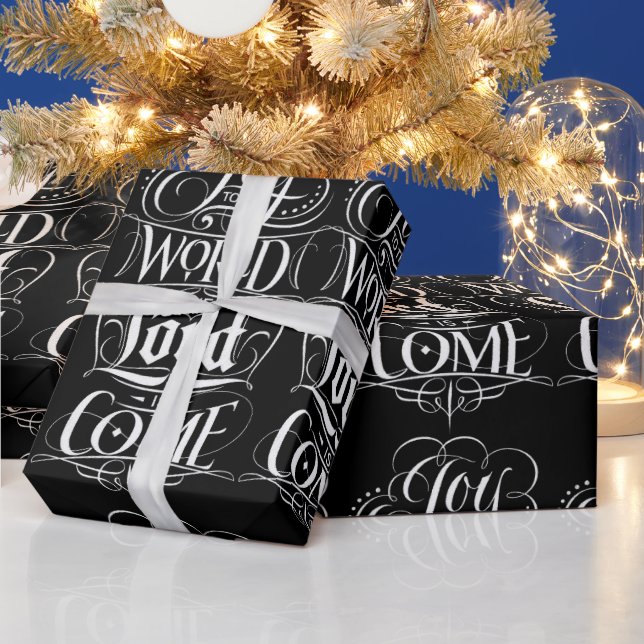 Freude an der Christlichen Weihnachtskhalkboard de Geschenkpapier (Feiertage)