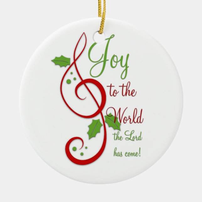 Freude an der Christlichen Weihnachtsmusik der Wel Keramik Ornament (Vorne)