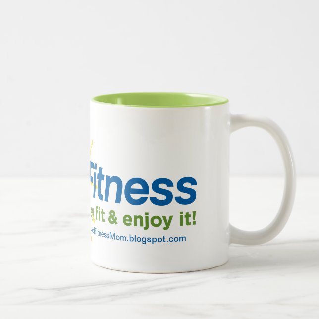 Freude an der Fitness-Kaffee-Tasse Zweifarbige Tasse (Rechts)