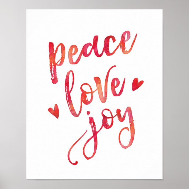 Freude an der friedlichen Liebe inspirierend Weihn Poster (Vorne)