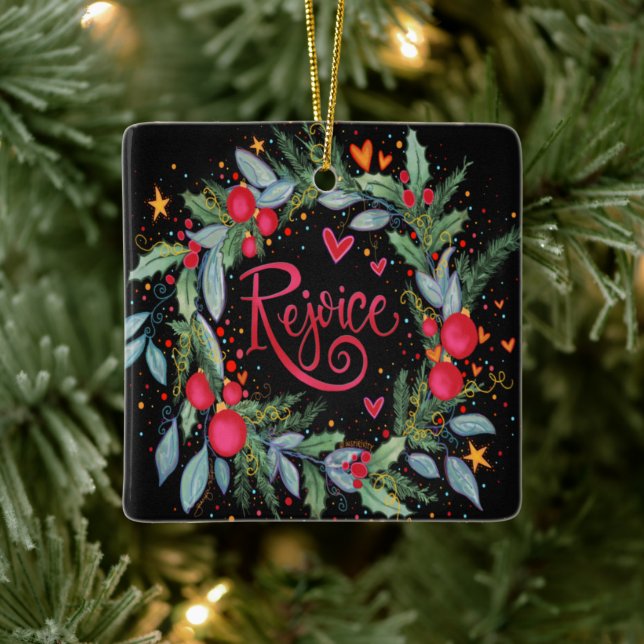 Freude an der "Inspirivity" Keramik Ornament (Baum)