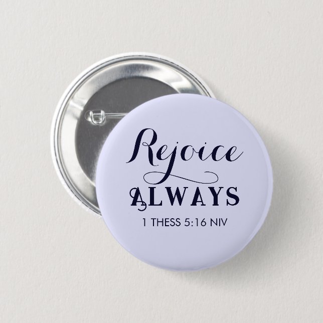 Freude an der Lord Bible Verse Christlich Blue Button (Vorne & Hinten)