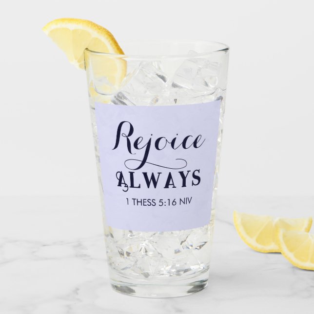 Freude an der Lord Bible Verse Christlich Blue Glas (Vorderseite Ice)