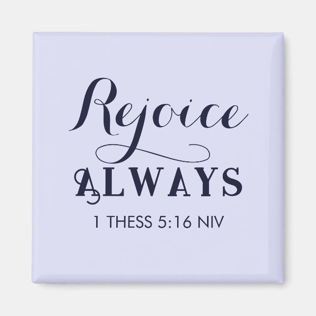 Freude an der Lord Bible Verse Christlich Blue Magnet (Vorne)
