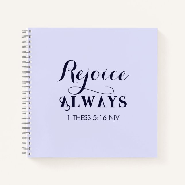 Freude an der Lord Bible Verse Christlich Blue Notizbuch (Vorderseite)