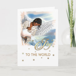 Freude an der Welt. Afrikanischer Angel Feiertagskarte