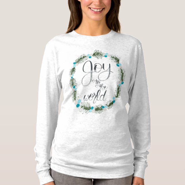 Freude an der Welt Blue Berries Weihnachtsschläfch T-Shirt (Vorderseite)