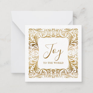 Freude an der Welt Custom Elegant Golden Christmas Mitteilungskarte