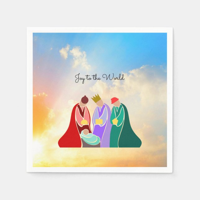 Freude an der Welt, Die Drei Weisen Illustration Serviette (Vorderseite)