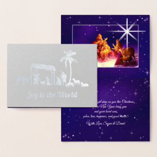 Freude an der Welt. Krippe Luxury Folienkarte