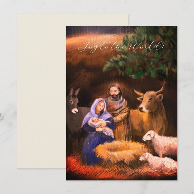 Freude an der Welt, Krippe, Weihnachtskarte (Vorne/Hinten)