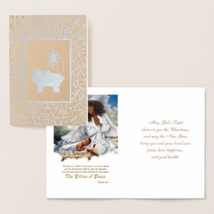 Freude an der Welt. Luxus Real Foil Weihnachtskart Folienkarte