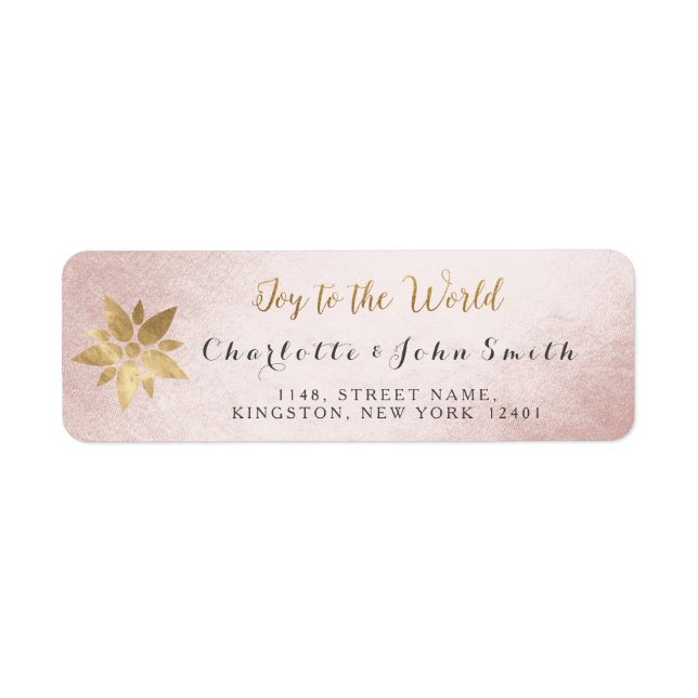 Freude an der Welt Rosa Graue Rose Golden Star (Vorne)