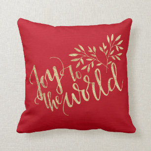 Freude an der Welt - Rot und Gold - Weihnachten Kissen