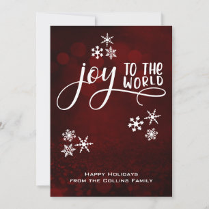 Freude an der Welt Snowflakes Happy Holidays Famil Feiertagskarte