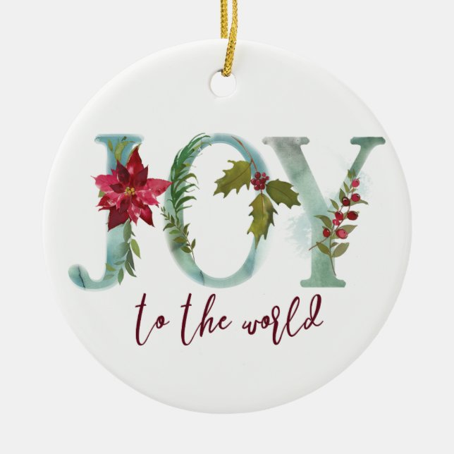 Freude an der Welt Weihnachtsbaumschmuck Keramik Ornament (Vorne)