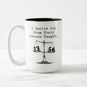 Freude an jeder Mathematikstunde haben Zweifarbige Tasse