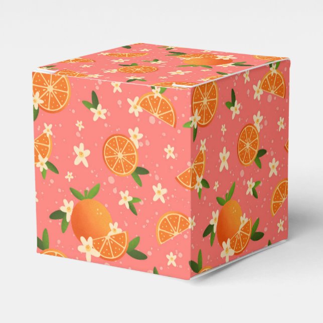 Freude an Orangen und Orangenblüten Geschenkschachtel (Vorderseite)