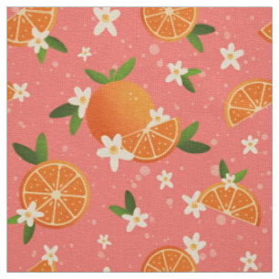 Freude an Orangen und Orangenblüten Stoff