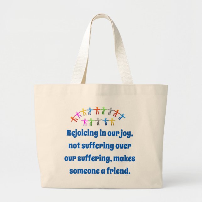 Freude an unserem Joy - Freundschaftsangebot Jumbo Stoffbeutel (Vorne)