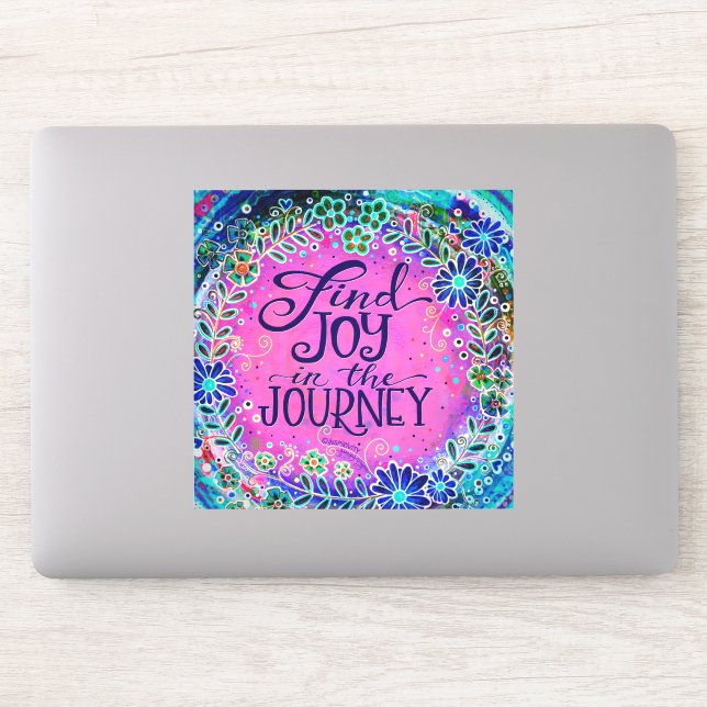 Freude auf der Reise Hübsch Pink Inspirivity Aufkleber (Computer)