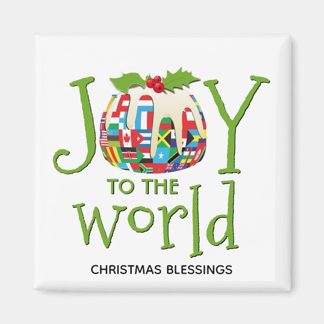 FREUDE AUF DIE WELTweihnachtszeit Magnet (Vorne)