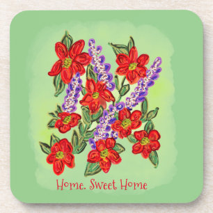 Freude, aus dem Herzen floral Bouquet Getränkeuntersetzer