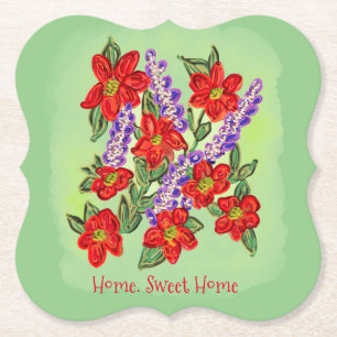 Freude, aus dem Herzen floral Bouquet Untersetzer