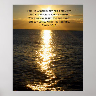 Freude Bibelvers Christlicher Sonnenaufgang Zitat  Poster