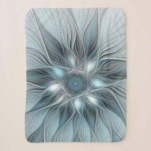 Freude Blume Abstrakt Blue Gray Fraktal Sherpadecke