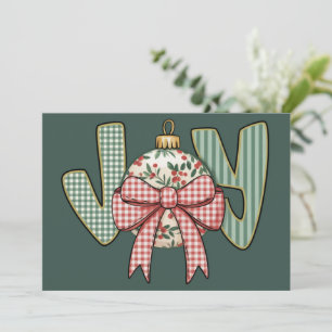 Freude Bogen und Ornament Vorbereiteter Weihnachte Feiertagskarte
