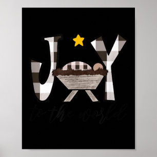 Freude Der Welt Baby Jesus In Der Krippe Weihnacht Poster