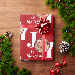 Freude der Welt Familie Foto Weihnachten Geschenkpapier