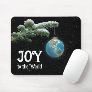 Freude der Welt Globus Ornament mit Sternen Mousepad