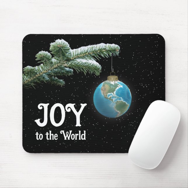 Freude der Welt Globus Ornament mit Sternen Mousepad (Mit Mouse)