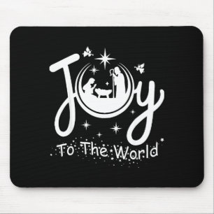 Freude der Welt Jesus Weihnachten Krippenszene Gla Mousepad