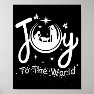 Freude der Welt Jesus Weihnachten Krippenszene Gla Poster