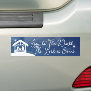 Freude der Welt Religiöse Weihnachtsgeburt Autoaufkleber