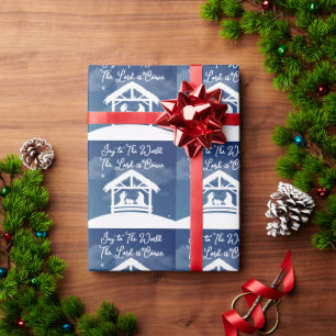 Freude der Welt Religiöse Weihnachtsgeburt Geschenkpapier
